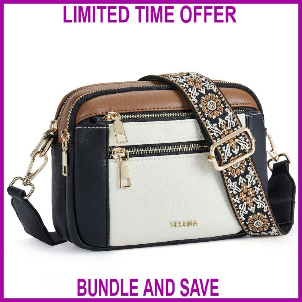 Small Vegan Leather Crossbody Bag Adjustable Strap Daily Purse